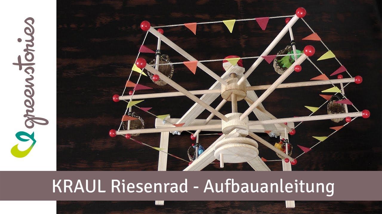 Riesenrad Holzbausatz mit Kurbel 48 cm